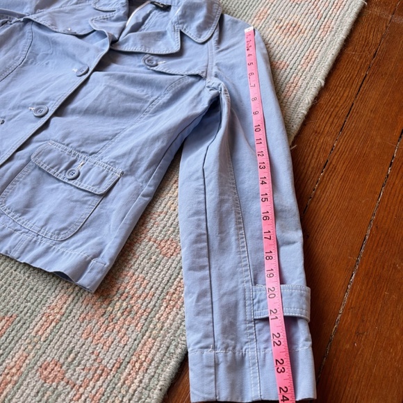 Cotton trench style jacket in sky blue from Tribal - Picture 8 of 11